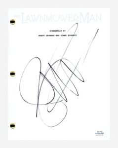 jeff fahey signed autographed the lawnmower man movie script screenplay acoa coa