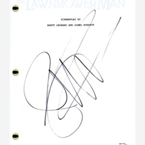 Jeff Fahey Signed Autographed The Lawnmower Man Movie Script Screenplay ACOA COA