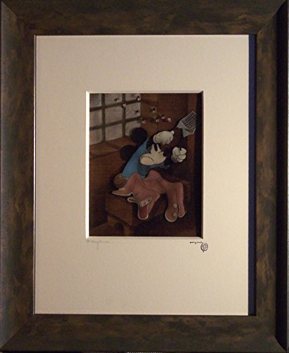 Rare, Mickey Mouse Animation Production Cel from "Brave Little Tailor", 1938 Courvoisier Background, Framed Walt Disney