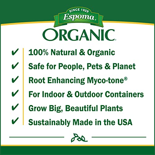 Espoma Organic Potting Soil Mix - All Natural Potting Mix For All Indoor & Outdoor Containers Including Herbs & Vegetables. For Organic Gardening, 4qt. bag. Pack of 1