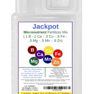 Jackpot Micronutrient Liquid Fertilizer Mix | Indoor & Outdoor | for Plants, Flowers, Vegetable Gardens, Trees, Shrubs & Lawns (32oz)