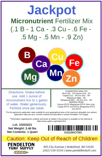 Jackpot Micronutrient Liquid Fertilizer Mix | Indoor & Outdoor | for Plants, Flowers, Vegetable Gardens, Trees, Shrubs & Lawns (32oz)