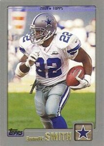 2001 topps football #200 emmitt smith dallas cowboys official nfl trading card from pack