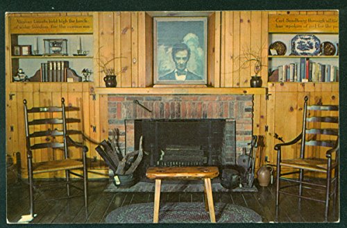 Lincoln Room Carl Sandburg Prairie Years Home Vintage Postcard