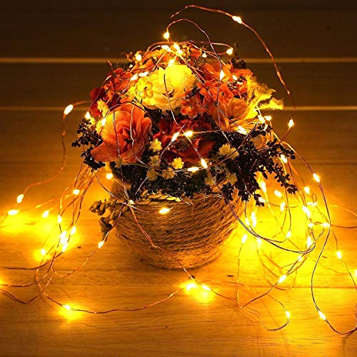 SOARRUCY Solar Powered String Lights - Christmas Garden Party Decorations,10 Strands 200 LEDs Solar Fairy Lights Waterproof Copper Wire Solar Lights for Outdoor, Garden, Christmas Tree Halloween Home
