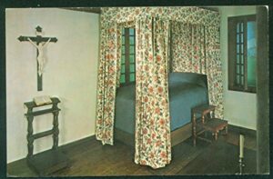 french bedroom illinoise house crucifix phillippe liebert chicago historical society vintage postcard