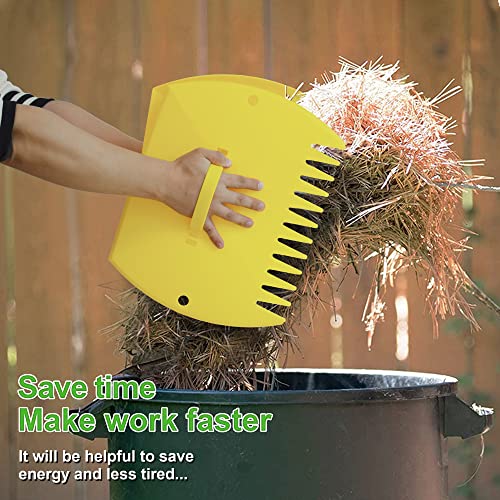 GardenHOME Garden and Yard Leaf Scoops Hand Rakes, Large Sized, Multiple Use for Leaves, Lawn Debris and Trash Pick Up Good Use 1 Pair