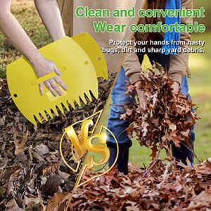 GardenHOME Garden and Yard Leaf Scoops Hand Rakes, Large Sized, Multiple Use for Leaves, Lawn Debris and Trash Pick Up Good Use 1 Pair