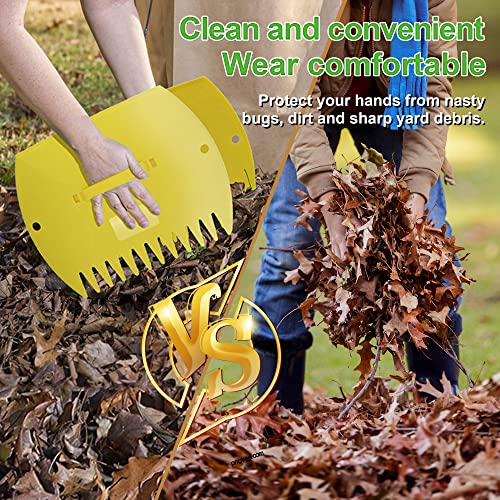 GardenHOME Garden and Yard Leaf Scoops Hand Rakes, Large Sized, Multiple Use for Leaves, Lawn Debris and Trash Pick Up Good Use 1 Pair