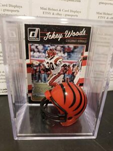 ickey woods cincinnati bengals mini helmet card display collectible auto shadowbox autograph shuffle