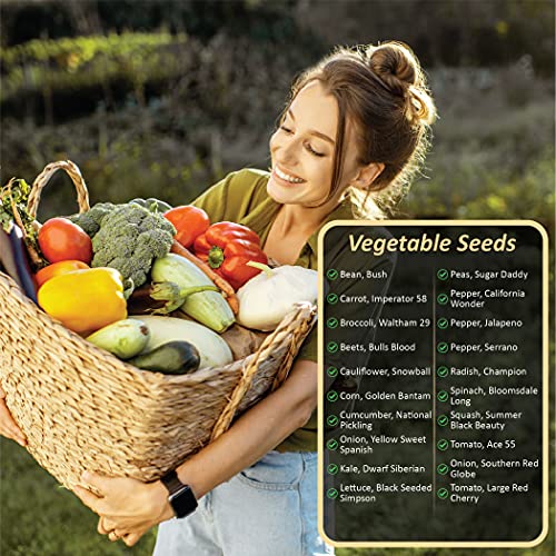 Survival Seeds for Planting Vegetables and Fruits, 4800 Survival Seed Vault and Doomsday Prepping Supplies, Gardening Seeds Variety Pack, Vegetable Seeds for Planting Home Garden