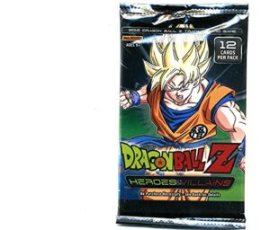 panini 2015 dragonball z heroes & villains trading card game booster pack