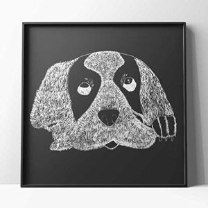 wall art artwork painting silly dog