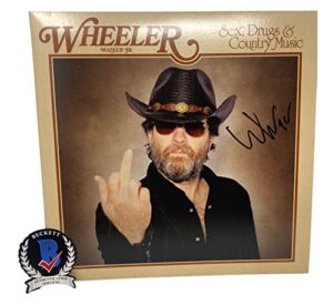 wheeler walker jr signed sex drugs & country music vinyl album lp beckett coa