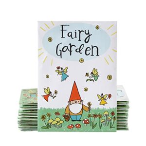 american meadows wildflower seed packets “fairy garden” party favors for guests (pack of 20) – wildflower seed mix, plant year-round, great gift for hostesses, showers, weddings, thank you