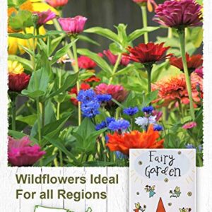 American Meadows Wildflower Seed Packets "Fairy Garden" Party Favors for Guests (Pack of 20) - Wildflower Seed Mix, Plant Year-Round, Great Gift for Hostesses, Showers, Weddings, Thank You