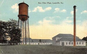 louisville kentucky new filter plant street view antique postcard k64426