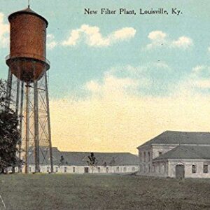 Louisville Kentucky New Filter Plant Street View Antique Postcard K64426