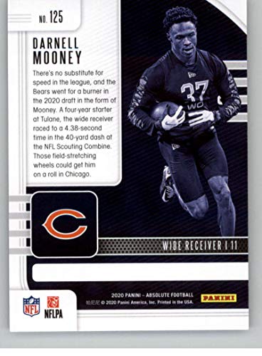 2020 PANINI ABSOLUTE #125 DARNELL MOONEY ROOKIES CHICAGO BEARS FOOTBALL NFL