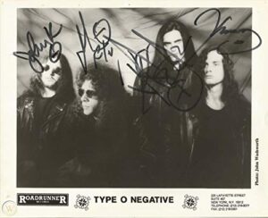 type o negative band reprint signed early promo photo rp peter steele