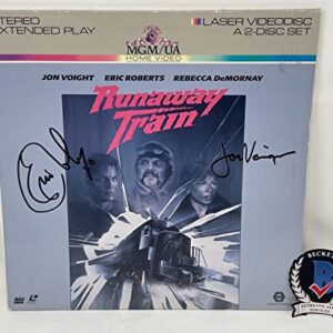 Jon Voight & Eric Roberts Signed Runaway Train Movie Laserdisc Cover Beckett COA