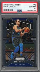 luka doncic 2019 panini prizm basketball card #75 graded psa 10