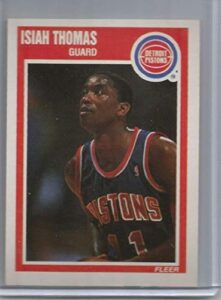1989-90 fleer #50 isiah thomas pistons nba basketball card nm-mt