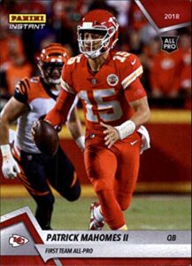2018 panini instant nfl first team all-pro football #1 patrick mahomes ii kansas city chiefs official trading card online exclusive sold out only 374 made