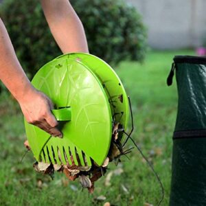 Evcitn 2set Leaf Scoops Hand Rakes, Large Durable Ergonomic Leaf Scoops for Picking up Leaves, Grass Clippings and Lawn Debris, Mixed Green 4 pcs