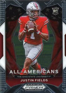 2021 panini prizm draft picks #192 justin fields all american nm+-mt+ ohio state buckeyes football