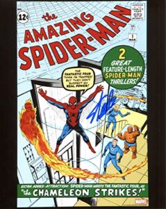 stan lee amazing spiderman #1 signed/autographed 8×10 glossy photo. includes fanexpo certificate of authenticity and proof of signing. entertainment autograph original.