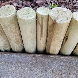 Backyard X-Scapes Natural Eucalyptus Wood Solid Log for Garden Edging Lawn Landscape Fence Borders 72 in L x 6 in H x 1.25 in D