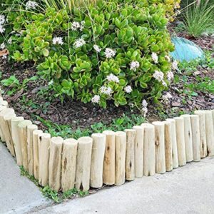 Backyard X-Scapes Natural Eucalyptus Wood Solid Log for Garden Edging Lawn Landscape Fence Borders 72 in L x 6 in H x 1.25 in D