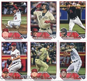 2023 topps series 1 arizona diamondbacks team set of 9 cards: josh rojas(#60), merrill kelly(#71), seth beer(#105), zach davies(#123), buddy kennedy(#135), caleb smith(#191), ketel marte(#239), arizona diamondbacks(#263), pavin smith(#312) – gotbaseballca