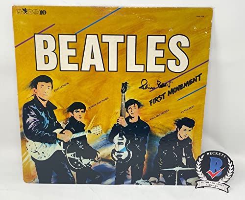 Pete Best Signed Autograph The Beatles First Movement Vinyl Album LP Beckett COA