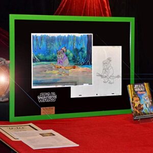 "Star Wars" hand-painted EWOKS Animation Cel and original art, RARE Ewok TV series DVD, UACC, COA, Frame