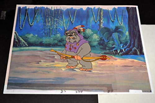 "Star Wars" hand-painted EWOKS Animation Cel and original art, RARE Ewok TV series DVD, UACC, COA, Frame