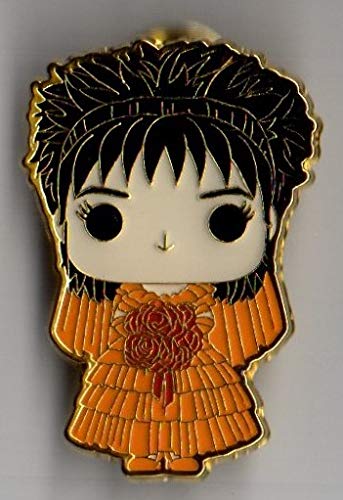 Beetlejuice Movie Lydia Character in Orange Dress Enamel Pin sm