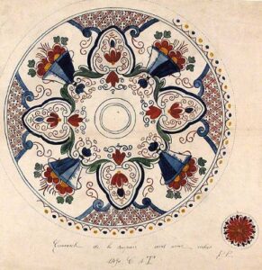 an original design for a porcelain plate