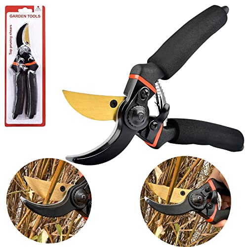 Zfyoung 8" Professional Pruning Shears, Bypass Pruners, Pruning Scissors, Garden Shears, Garden Scissors, Gardening Shears, Garden Clippers, Garden Shears Pruning,Garden Supplies, Garden Tools