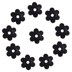 KUUQA 20 Pack Garden Flag Rubber Stoppers and Plastic Clips, Accessories for Garden Flag Poles Stand