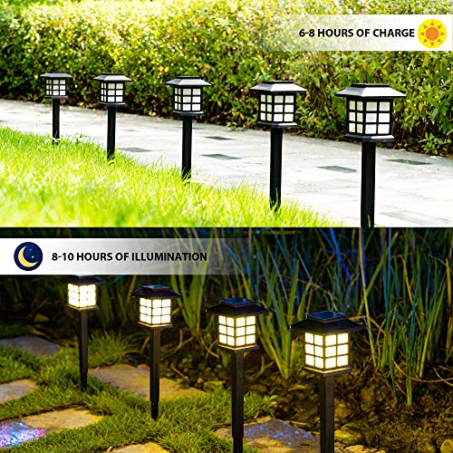 SOLPEX Solar Outdoor Lights,12 Pack Solar Path Lights, Solar Walkway Lights Outdoor, Solar Garden Lights, Solar Pathway Lights Outdoor Waterproof for Garden, Yard, Landscape and Driveway(Warm White