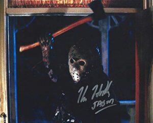 friday the 13th 8×10 signed autographed kane hodder as jason voorhees with axe photo