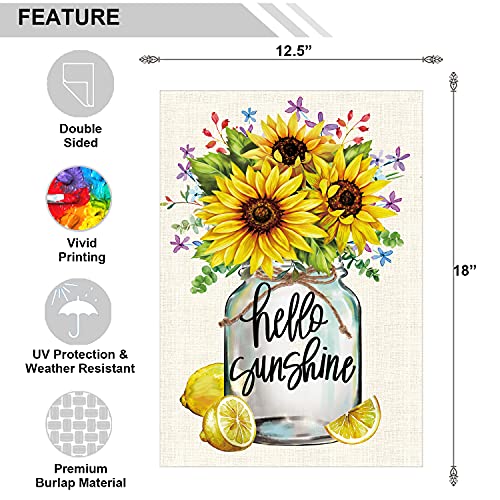 Garden Flag Sunflowers Summer Outdoor Yard Flags for Garden Decor Double Sided 12.5X18 Inch (04-sunflower)