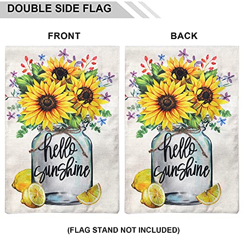 Garden Flag Sunflowers Summer Outdoor Yard Flags for Garden Decor Double Sided 12.5X18 Inch (04-sunflower)