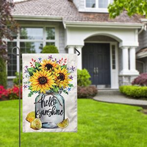 Garden Flag Sunflowers Summer Outdoor Yard Flags for Garden Decor Double Sided 12.5X18 Inch (04-sunflower)