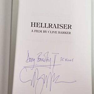 CLIVE BARKER and DOUG BRADLEY signed 'Hellraiser' Movie Manuscript autographed LIMITED EDITION Book with Glossy Cover