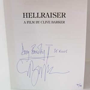 CLIVE BARKER and DOUG BRADLEY signed 'Hellraiser' Movie Manuscript autographed LIMITED EDITION Book with Glossy Cover