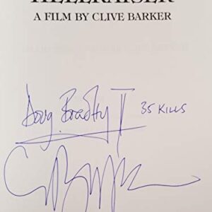 CLIVE BARKER and DOUG BRADLEY signed 'Hellraiser' Movie Manuscript autographed LIMITED EDITION Book with Glossy Cover