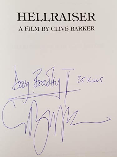 CLIVE BARKER and DOUG BRADLEY signed 'Hellraiser' Movie Manuscript autographed LIMITED EDITION Book with Glossy Cover